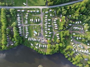 Aerial image of Harbour Light Campground, Pictou NS.