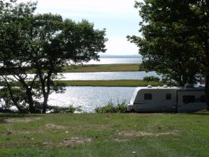 Image of the view of Harbour Light Campground, overlooking the water and close to the beach.